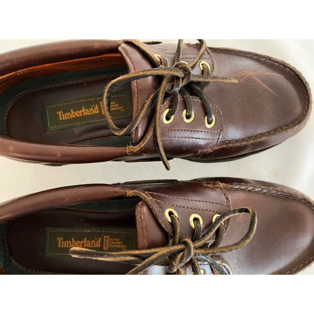 Timberland Lug Sole Men’s Brown Leather Boat Shoes
